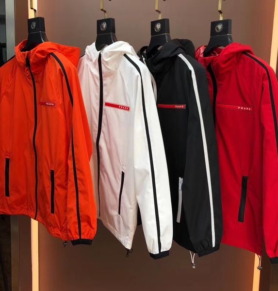 

2020 fall mens new designer letter decoration hooded jacket ~ chinese size jackets ~ good quality designer jackets for men, Black;brown