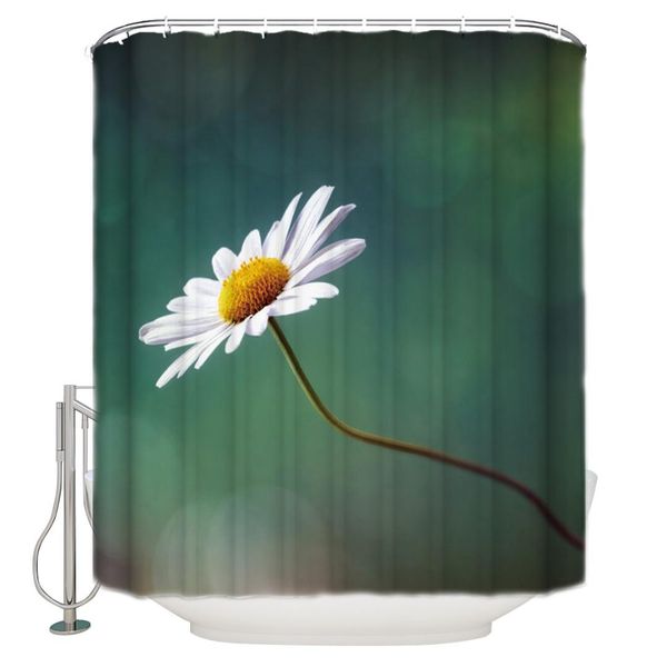 

the morning is misty with white flowers polyester fabric shower curtain