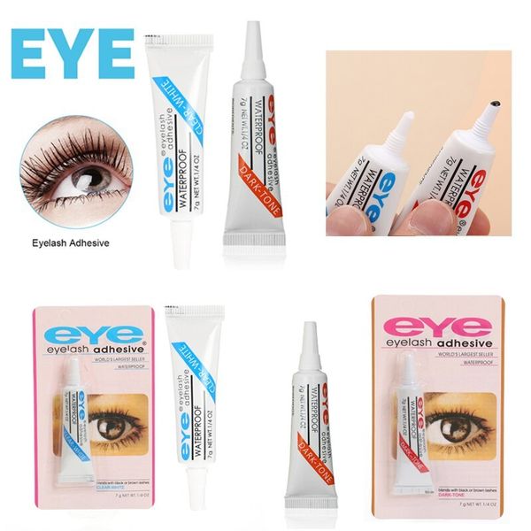 Ferramentas 7g Branco / Preto Adesivo cola para cílios à prova d'água pestanas falsas Makeup Eye Lash Glue Beauty Cosméticos