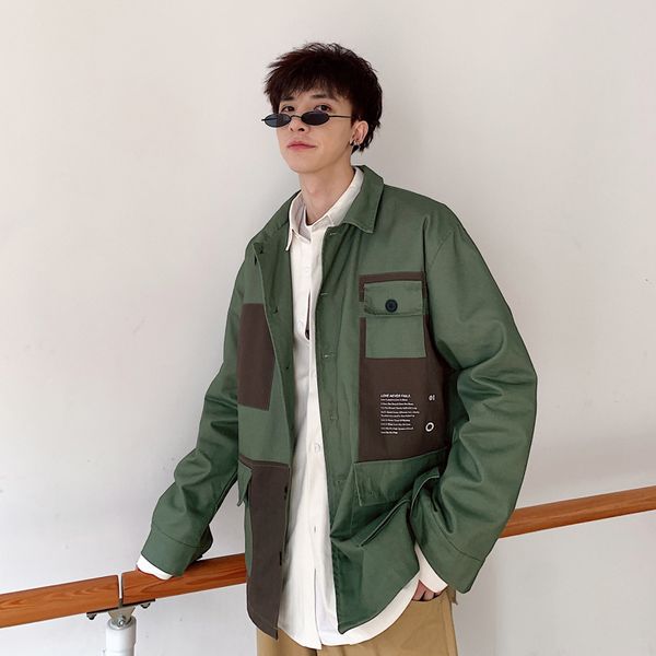 

m-5xl new casual outwear mens jackets loose jacket large size male overcoat fashion men cotton jacket coats, Black;brown