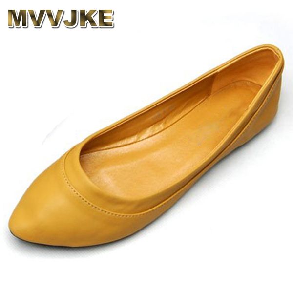 

mvvjke fashion soft pu leather woman shallow flats comfort slip-on loafer ladies ballerina shoes pregnant woman shoes, Black