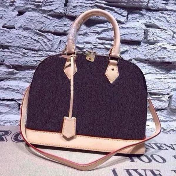 

women's handbag alma bb shell bag handle cute bag damier ebene crossbody bag patent leather