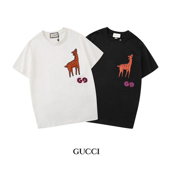 

new spring embroidery letter designer classic luxury print t shirts for mens women 7i gucci short sleeves tee, White