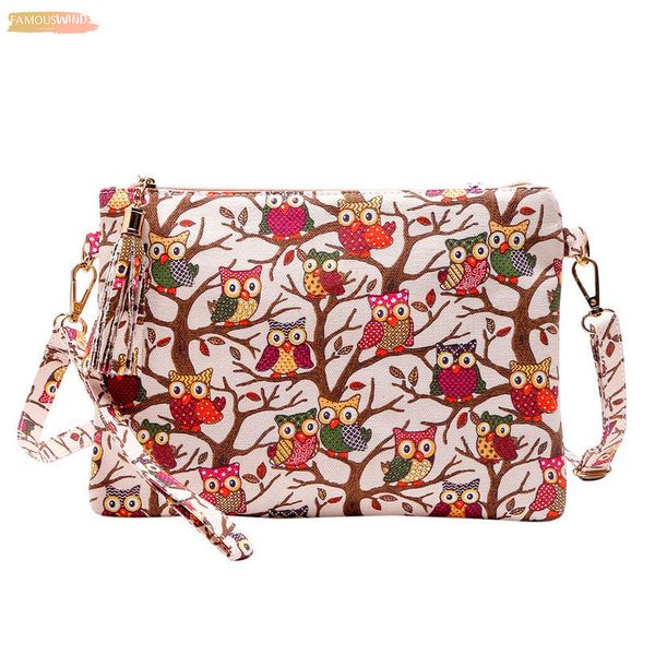 

owl tree women bags shoulder bag cartoon handbag pu leather beach crossbody messenger bag designer tote bolsas feminina t2p