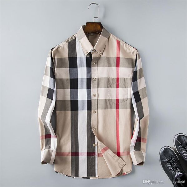 

2019 горячие продажи camisa masculina повседневная клетчатая рубашка мужчины весна лето хлопок тонкий длинный рукав мужские рубашки свободны, White;black