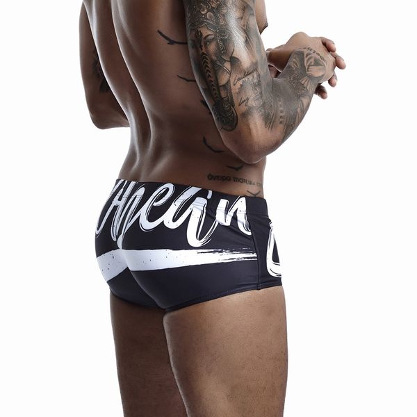 

2019 bathing suit men low waist mens swim trunks swimsuit gay swimwear pants cola colors bottoms