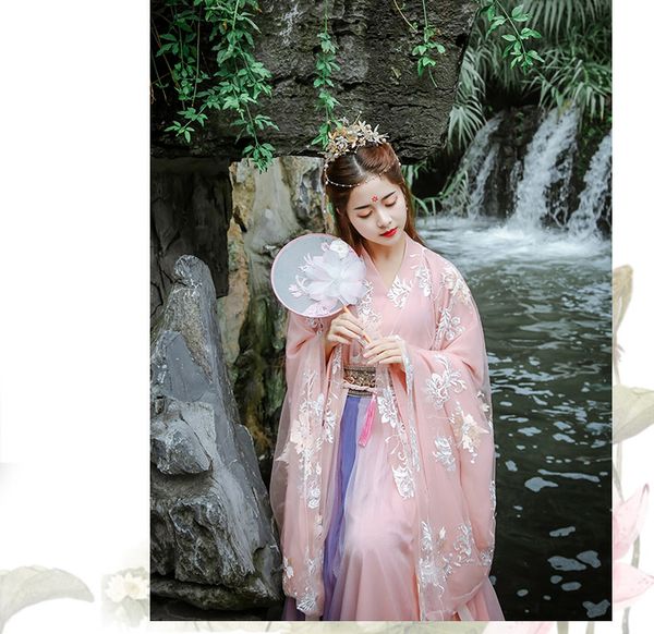 

han fu women chinese clothes dynasty folk dress custome for ladies princess outfits dance pgraphy wear cosplay dresses, Black;red