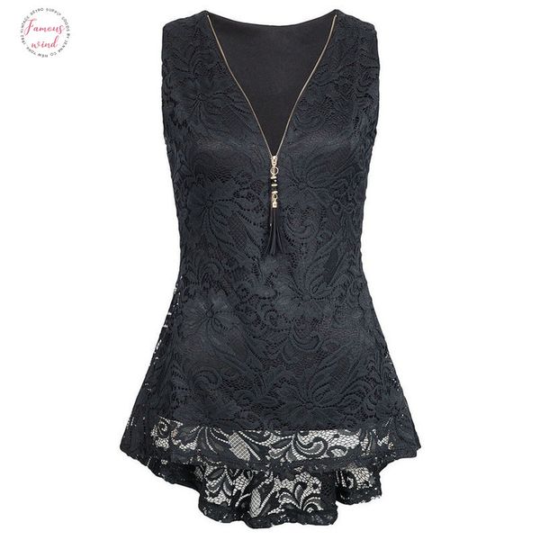 

women summer sleeveless vest solid casual lace floral v neck chiffon tank summer blouse short, White