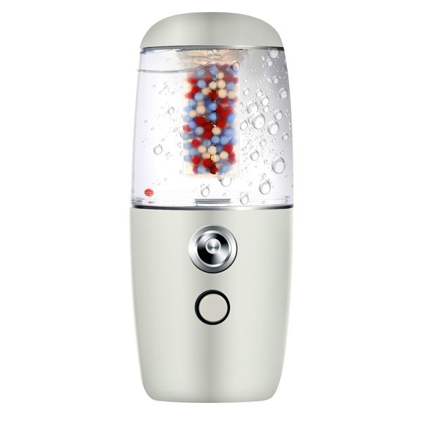 

white & blue mini humidifier car ultrasonic essential air diffusers with negative ions particles sprayer for travel, car, home