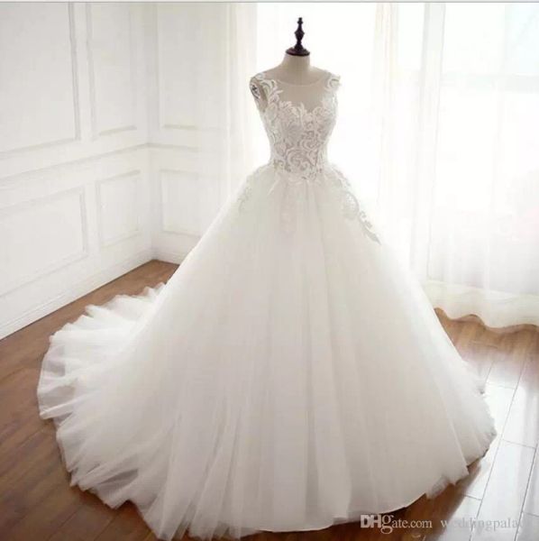 compre real robe de mariage vestidos de novia 2018 una línea de
