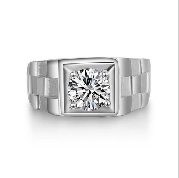 

solitaire boss ring for men fashion jewelry 925 sterling silver stereoscopic abrasive 5a cubic zirconia cz female wedding rings345344, Golden;silver