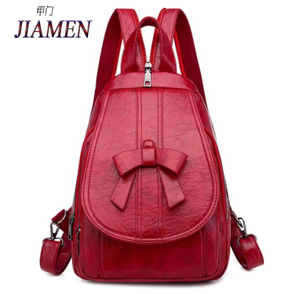 

2020 luxury woman backpack 3 multifunctional fashion lady backpack large capacity pu leather student school bag