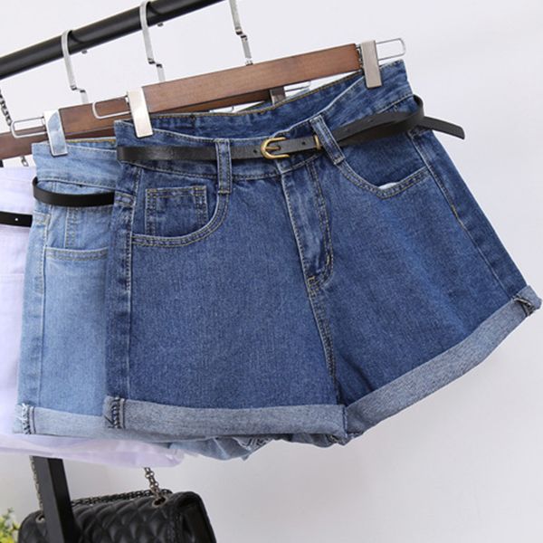 

new vintage обжима denim шорты для женщин летний новый повседневный короткие джинсы женщин высокой талией шорты n123011, White;black