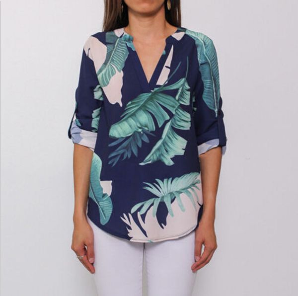 

arrival womens ladies v neck floral shirt ladies casual loose blouse half sleeve women summer clothing, White