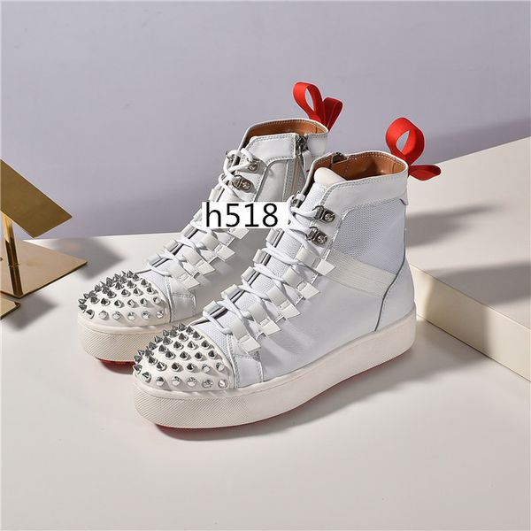 

with box new spike sock donna studded spikes sneakers red bottom mens womens spikes running shoes rivet casual shoes1, Black