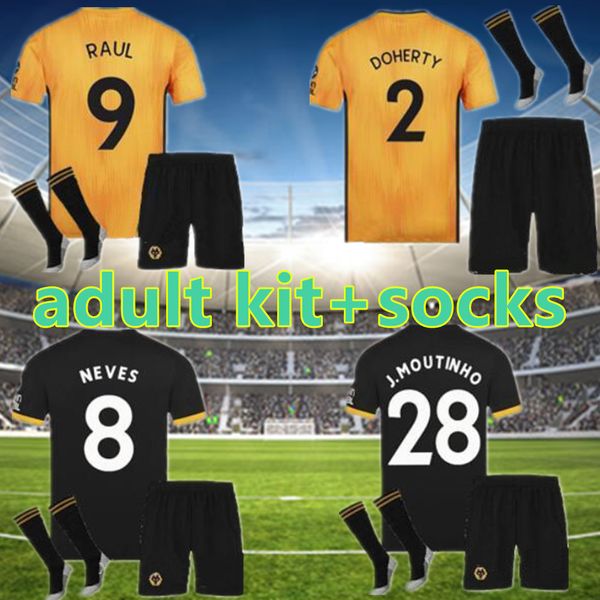

2020 wolves soccer jerseys diogo j. neves raul 19 20 cutrone neves football shirt wolverhampton wanderers jersey uniforms third men kit, Black