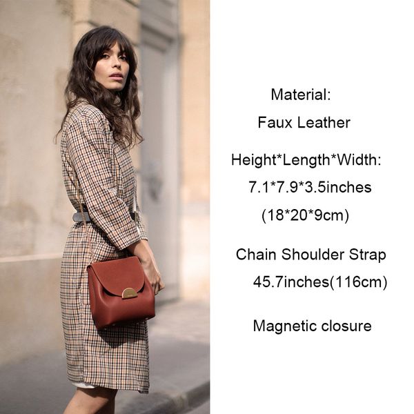 

small bucket woman bags leather france handbags elegent women new bag bag lady shoulder body cross style chain ldvja, Red;black