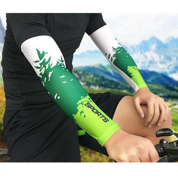 

1pairs thin ice silk breathable arm warmers sunscreen riding fishing running basketball sports sleeves arm guards ing, Black
