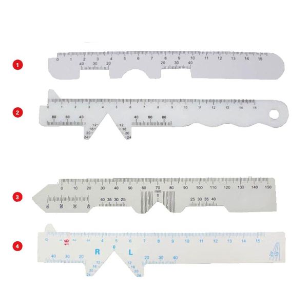 

10pcs glasses measuring tool pd ruler pupil distance ruler, Silver