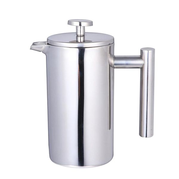 

350/800/1000ml coffee pots double layer stainless steel coffee and tea maker french press heat preservation mug
