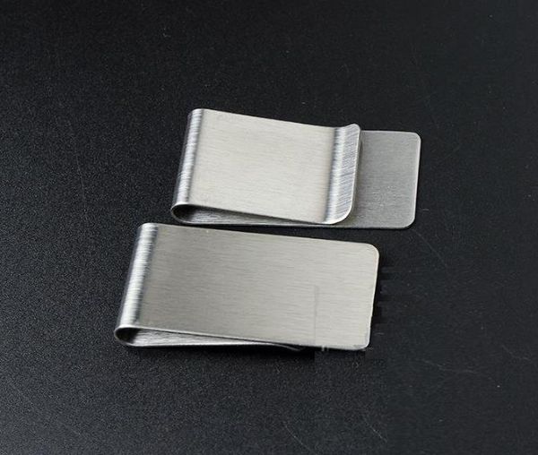 

slim money wallet clip clamp card stainless steel holder credit card holder3081785, Silver