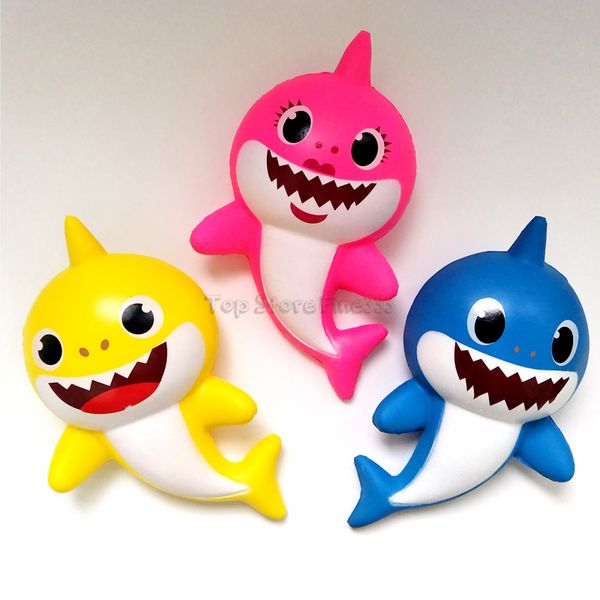 

Squi hy baby hark pu 19cm qui hie low ri ing jumbo tre relieve multicolor children queeze toy kid decompre ion kid toy