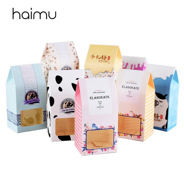

10pcs snowflake box packaging sugar cake baking box birthday party decoration package desserts candy boxes