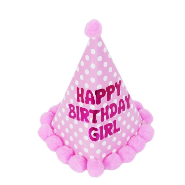 

happy birthday party hat polka dot stripes letters boy girl birthday party hat birthday gift
