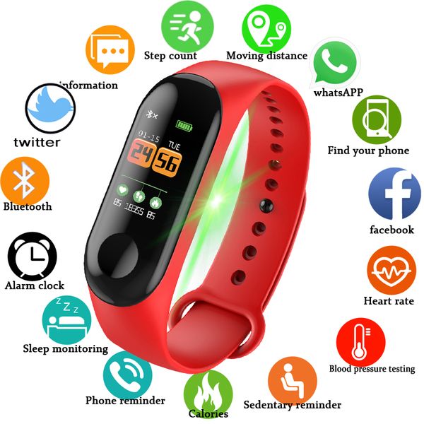 

sport watch women's smart bracelet waterproof men's fitness tracker heart rate monitor pedometer calorie calculation wristband, Slivery;brown