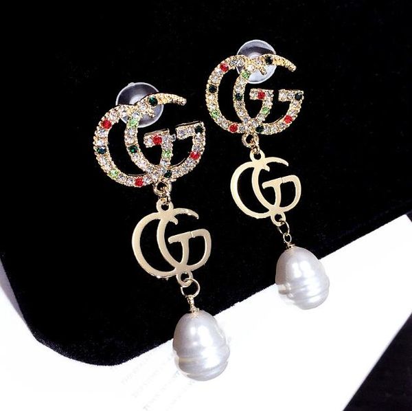 

2019 Women's Jewelry Fashion Earrings Letters 18K Silver Plated Sterling Silver Women's Earrings E02956