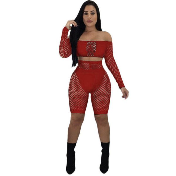 

women perspective mesh knee length pants clubwear three-piece outfit bodycon matching sets summer clothes for women#g8, White;black