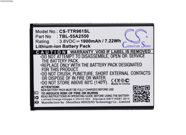 

cameron sino 1900mah аккумулятор tbl-55a2550 для tp-link m7350, tl-tr961