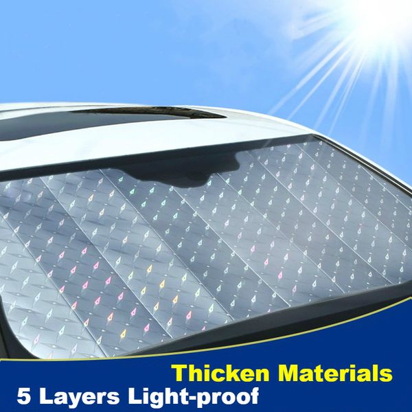 

autocar windshield sunshades thickened laser sunshade 5 layer light-proof sunshade car window heat-proof mat windscreen