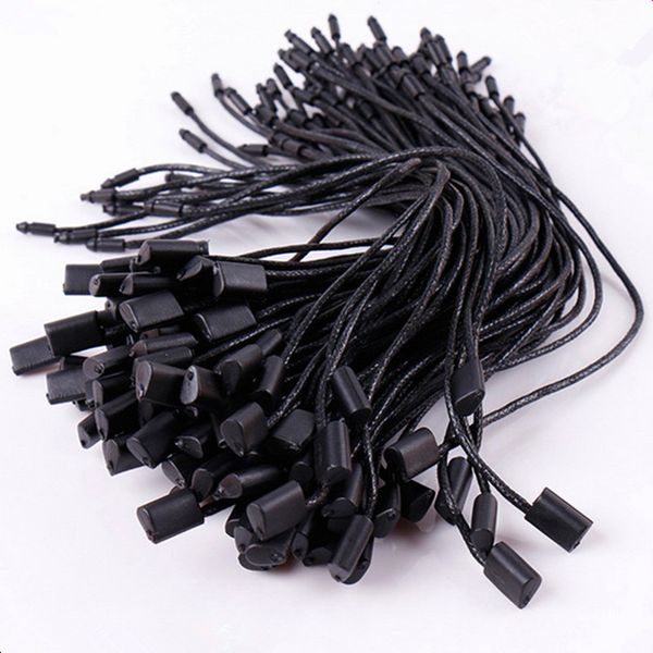 

500pcs high-grade hang tag waxed strings/cords women high-grade clothing/wedding dress tag waxed stings white/black, Black;white