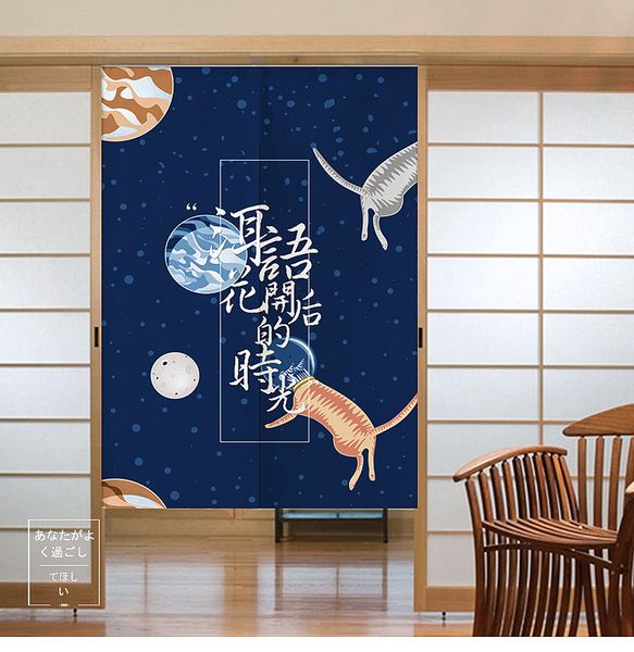 

japanese cartoon animal door curtain bedroom partition curtain half kitchen feng shui noren