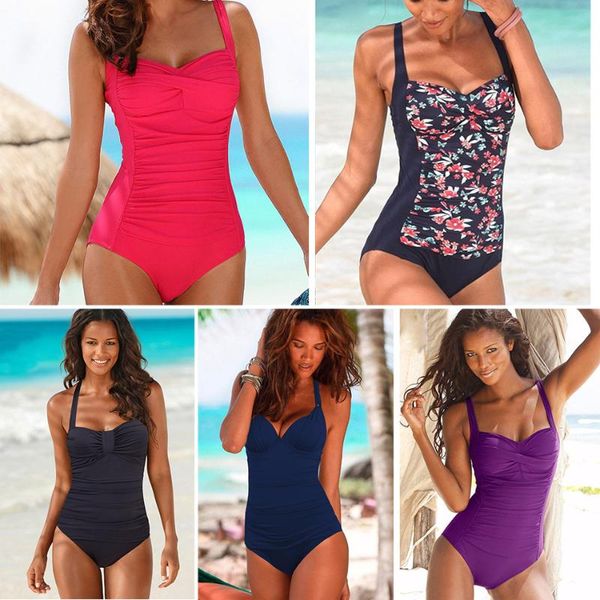 

vintage one piece купальники женщины solid monokini классический черный купальник женский push up bodysuit девочка синий ванна костюм femme, White;black