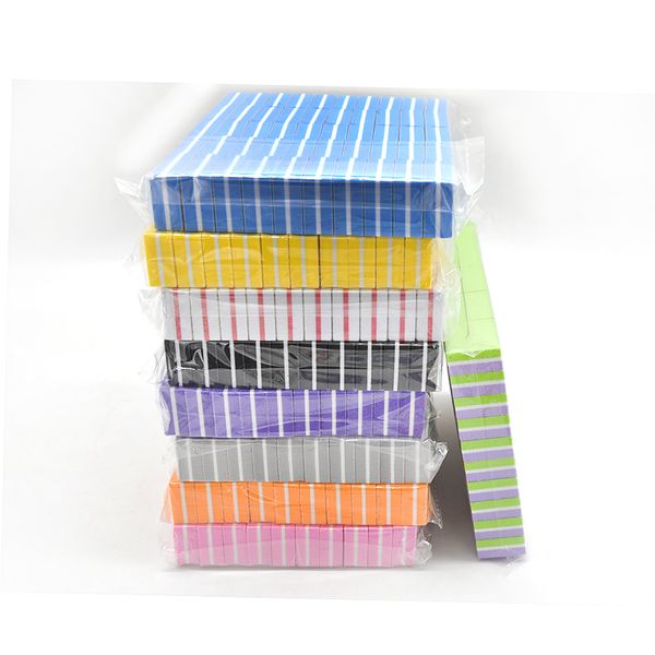

nail files sponge file blocks 250pcs/lot mini double-sided sanding block pedicureÂ 9 colors choose diy nails design small tools