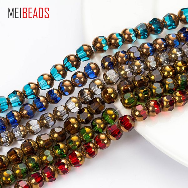 

crystal glass round shape spacer colorful crystal glass beads accessories fit bracelet diy jewelry making ey5185, Black