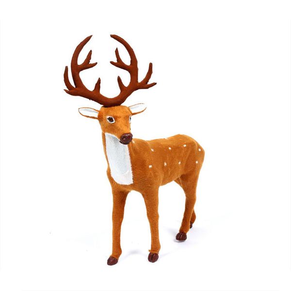 

1pcs 2018 christmas window decoration christmas tree ornaments gift new year xmas elk plush simulation