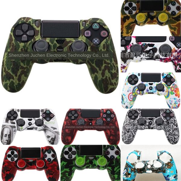 

ngrkh silicone protective sleeve case skin for playstation dualshock ps4 xbox ps3 4 one 360 gamepad controller camouflage cover