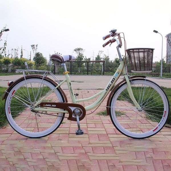 

carbon steel material 24 inch tire thickness equipped ladies bike