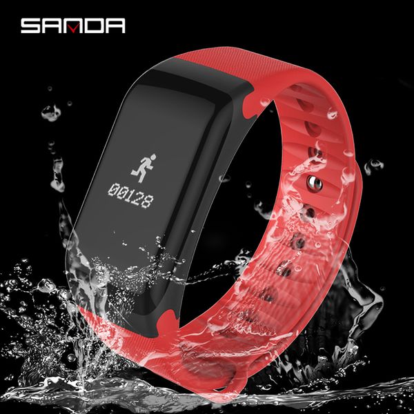 

sanda women sport smart watch men f1 waterproof smartwatch heart rate blood pressure pedometer woman watch clock for android ios, Slivery;brown