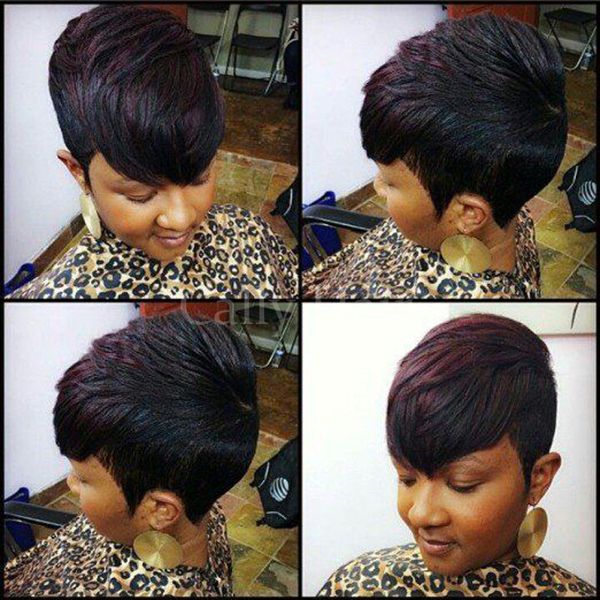Indian Hair Malaysian Virgin Human Short Hair Natural Black Pixie