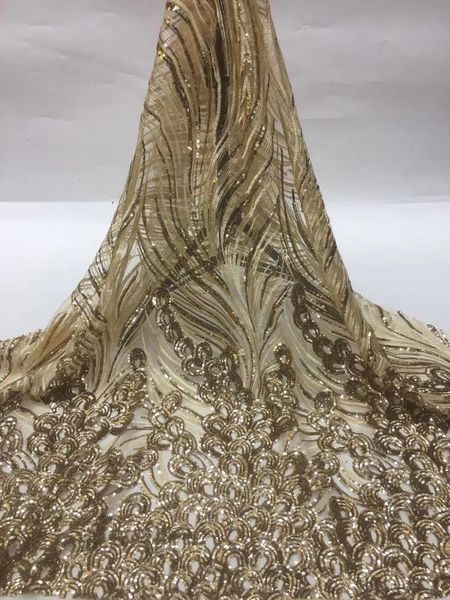 

2020 african sequins lace fabric french net embroidery tulle lace fabric for nigerian wedding party dress, Pink;blue