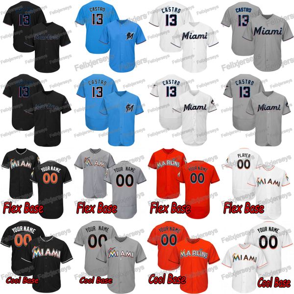 

Miami 13 Starlin Castro Brian Anderson Curtis Granderson Marlins Neil Walker Lewis Brinson Miguel Rojas Jorge Alfaro Rosell Herrera Jersey