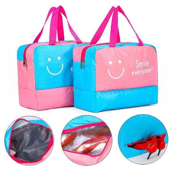 

outdoor travel large capacity storage men women beach waterproof bag clothes organizer wet dry separation multitfunction bags dh0797 t03