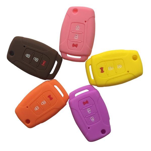 

flip car key case cover holder for ssangyong 2015 2016 tivoli rexton korando c 3 button covers for car keys flip key alarm