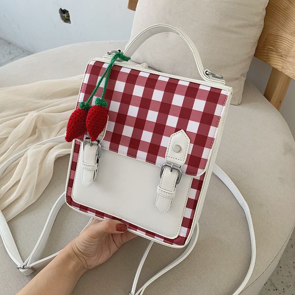 

клубничный 2019 женский мода ручной косой bag sen square bag