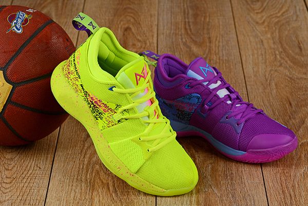 

2019 new pg 2 confetti what the basketball shoes paul george sneakers shoes pg 2 size 40-46