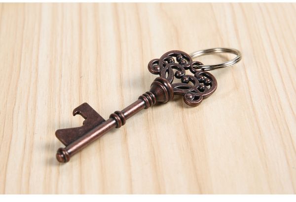 

1pc retro mini bottle openers portable key shape steel bottle openers beer wine bottle opener keychain open tool ok 0266